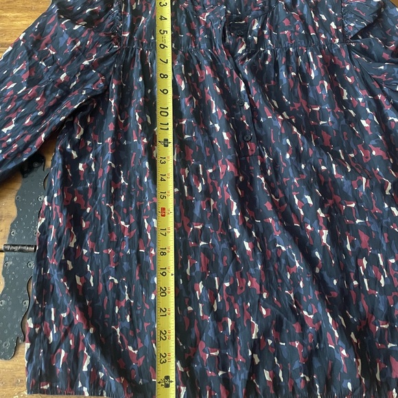 BA&SH BA SH Paesie Blouse Top Shirt Size Medium M Blue Paris Org. $220 - Picture 7 of 9